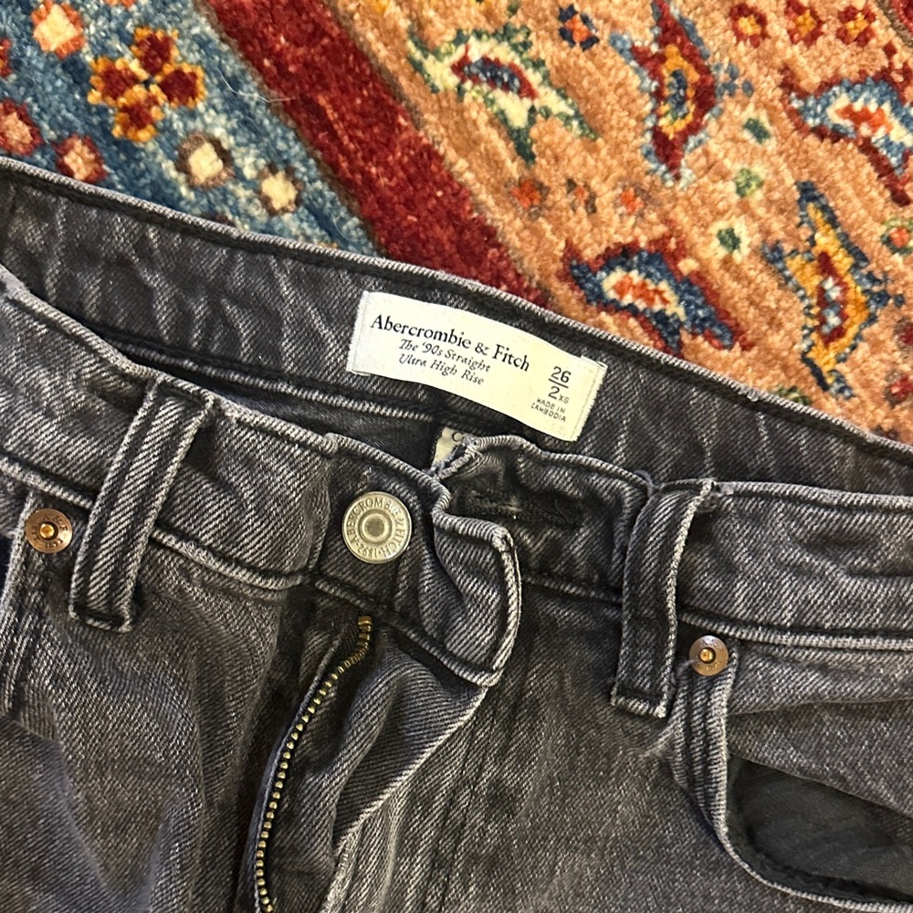 Abercrombie & Fitch 90s Straight High Rise Curve Love